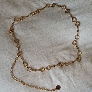 Adjustable Gold Snaffle Bit Belt